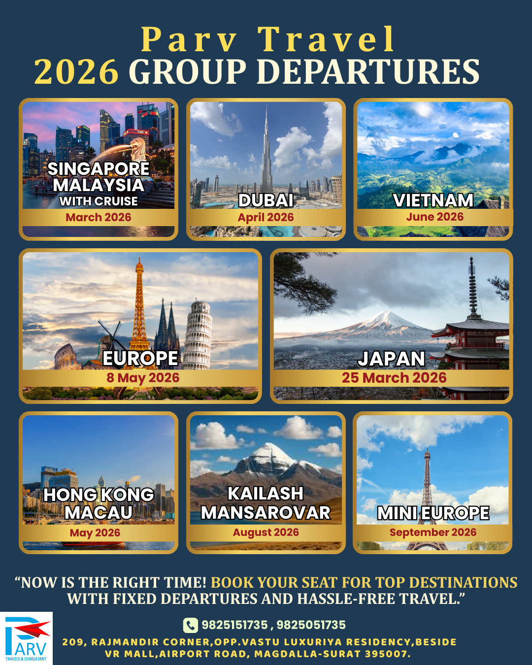 Group Departures 2026
